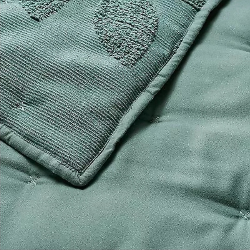 Opalhouse Full/Queen Vintage Chenille Sunset & Vine Quilt Light Teal NWT - Picture 3 of 3